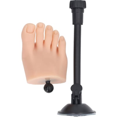 Siliconen Nagel Oefenvoet Realistisch Hoge Simulatie Flexibele Nagel Oefen Trainingsvoet voor Nagel right foot beige