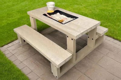 Rockwood® Kinderpicknicktafel Vlier - Zwaar Kunststof - Sand Beige 1.20m
