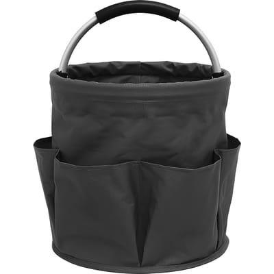 Sac Fourre-tout de Jardin avec 6 Poches Tissu Oxford 600D Robuste Sac Organisateur d'Outils de Jardin 17L noir