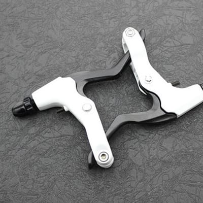 Oneay Aluminium fietsremhendels (1 paar) – Universeel geschikt voor racefietsen, mountainbikes en BMX-fietsen – Wit