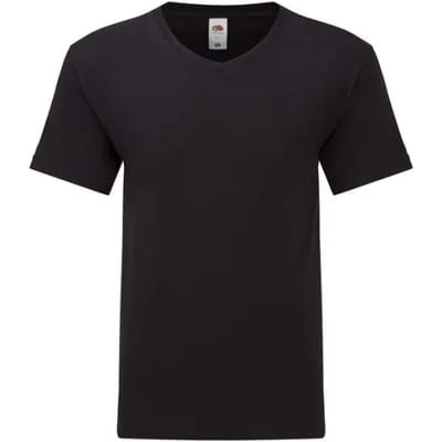 T-shirt met V-hals Fruit of the Loom Iconic 150