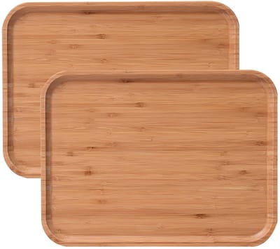 groot, rechthoekig, theegerei, ontbijt en serveerset, geschikt voor dessertborden en snacks (2 stuks, 40 x 30 cm)