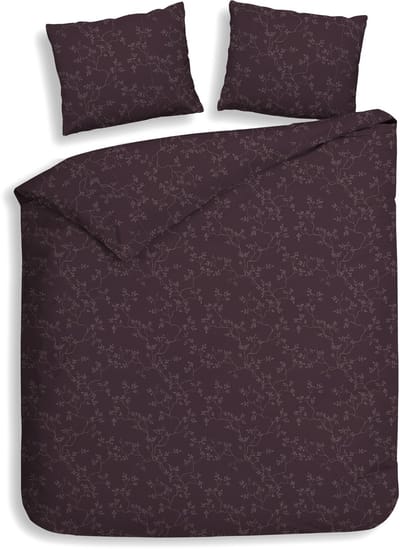 Heckettlane Dekbedovertrek Alloro - Effen Bedlinnen - 240x200-220 cm - Lits-Jumeaux - Paars - Dekbedovertrek van 100% Katoen-Flanel