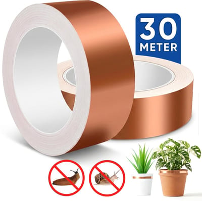 Summer Spark Kopertape Anti Slakken 30 meter - Anti Slakken Tape - Kopertape tegen Slakken - Slakkenval - Alternatief op Slakkenkorrels