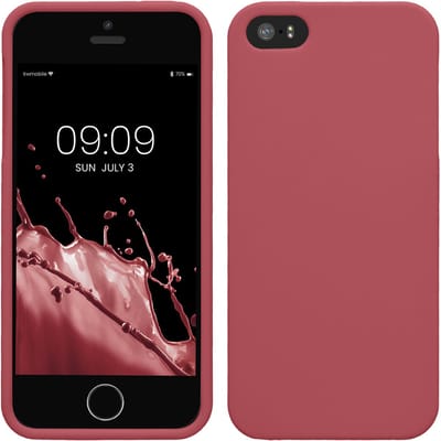 kwmobile telefoonhoesje geschikt voor Apple iPhone SE (1.Gen 2016) / iPhone 5 / iPhone 5S - Hoesje voor smartphone - Back cover in donkerroze