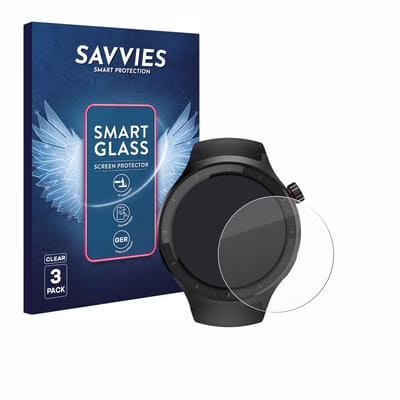3 Stuks Savvies Screenprotector - geschikt voor Motorola Moto Watch 2026 - beschermfolie glas transparant