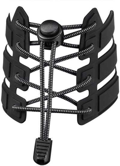 Knoopvrije elastische schoenveters 110 cm 1 paar Black
