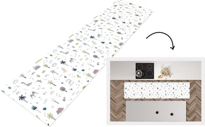 Keukenloper - Loper keuken - Dinosaurus - Bomen - Patronen - 200x50 cm - Keukenloper vinyl