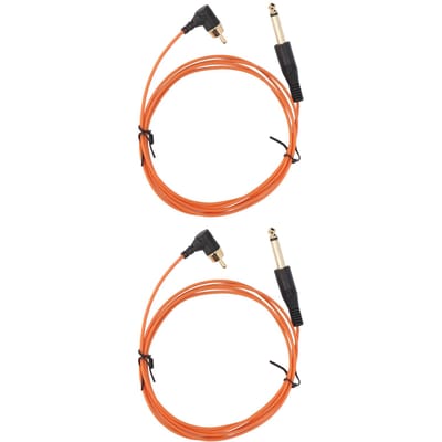 2 pièces Câble Clip RCA pour Tatouage 1.8m Flexible Professionnel Accessoire de Câble Clip pour Machine à Tatouer pour Alimentation Orange