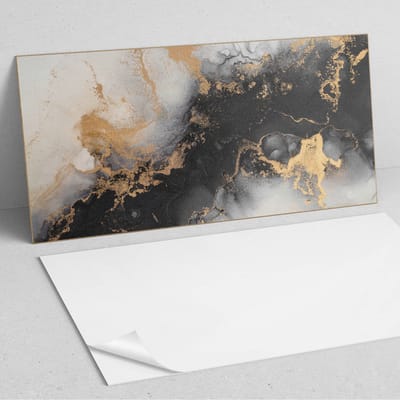 Coloray Wandpanelen Zelfklevend - Abstract patroon met stippen PVC Wandpaneel - 100 cm x 50 cm - Zwart Wandbekleding Zelfklevend - 1 stuk - Abstractie Wandpanelen Zelfklevend - Wandpaneel Keuken - Wandpanelen Badkamer