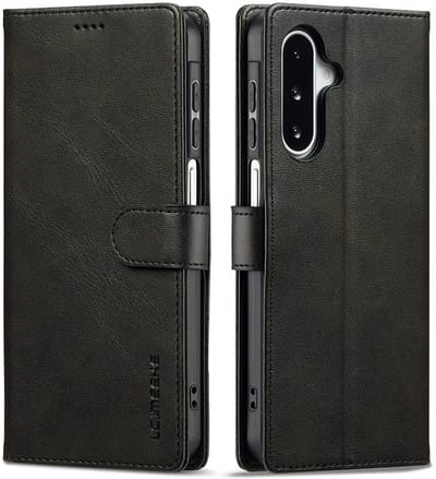 LC.IMEEKE Hoesje - Geschikt voor Samsung Galaxy A17 Hoesje - LC.IMEEKE Luxe Book Case - Zwart