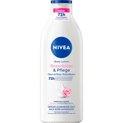 NIVEA rozenbloesem bodylotion - voor normale tot droge huid - biologische arganolie, rozenbloesem en voedend serum - 72 u hydraterende lotion 400 ml