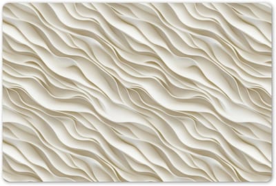 Placemats 45x30 cm - Placemat kunststof - 1 stuk - Golven - Wit - Minimalistisch - Borden onderleggers - Decoratie voor op tafel - Keuken tafeldecoratie accessoires - Vinyl onderlegger - Tafelversiering