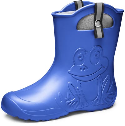 Ladeheid Dames Regenlaarzen - Superlichte EVA met Voering – Blauw – 38/39 - LA-CA-FrogWom265
