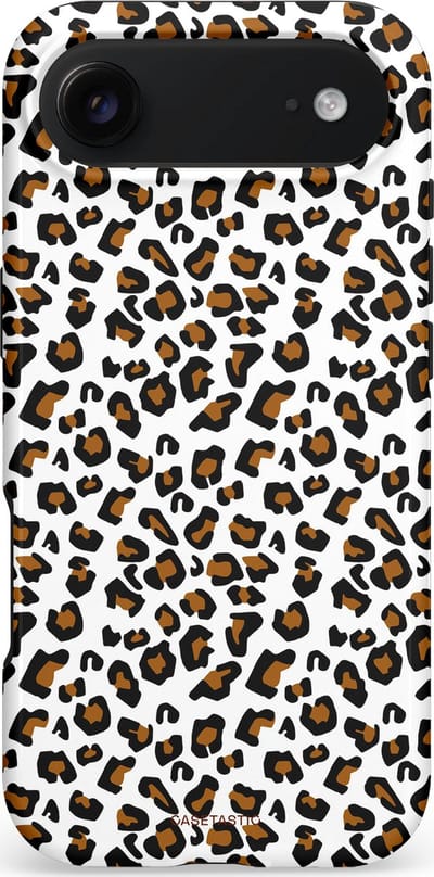 Casetastic hoesje geschikt voor Apple iPhone Air - MagSafe - Dubbellaagse bescherming - Panter abstractie - Fashion Case - Zwart Wit Grijs Bruin