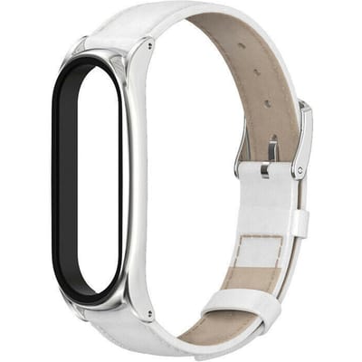 Xiaomi Mi Band 5 bandje leer (wit)