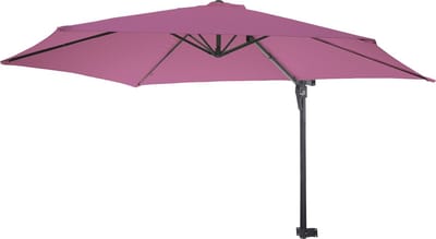 Wandparasol Casoria, hangparasol zweefparasol parasol, 3 m kantelbaar, polyester aluminium/staal 9 kg ~ lavendelrood