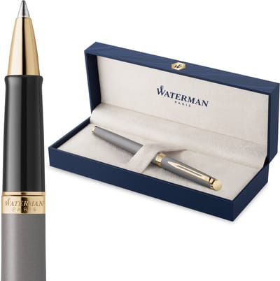 Waterman Hémisphère Rollerball Pen | Stone Grey (The Understated Edit Collection) | Fine Point with Black Ink | Gift Box