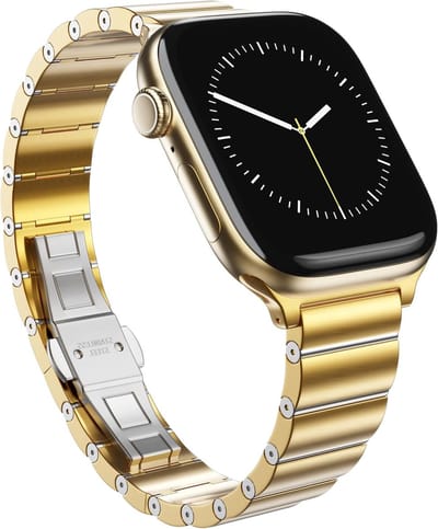 Premium Gouden en Zilveren Vervangende Armbanden voor Apple Watch Series 11, SE3, 10, 9, 8, 7, 6 - Krasbestendig, Comfortabel en Stijlvol Accessoire