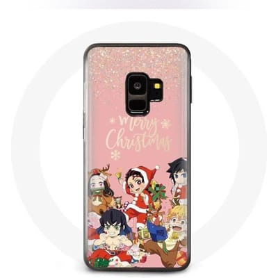 Coque pour Samsung Galaxy S9 Demon slayer merry christmas affiche Anime Manga