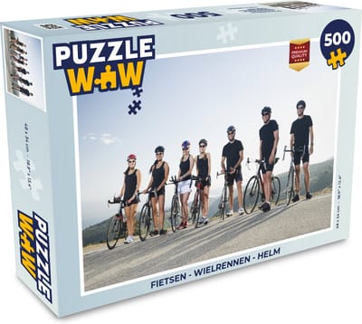 Puzzel Fietsen - Wielrennen - Helm - Legpuzzel - Puzzel 500 stukjes