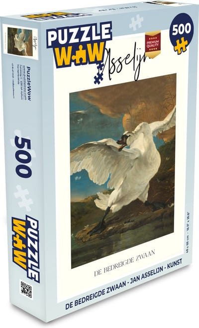 Puzzel De bedreigde zwaan - Jan Asselijn - Kunst - Legpuzzel - Puzzel 500 stukjes