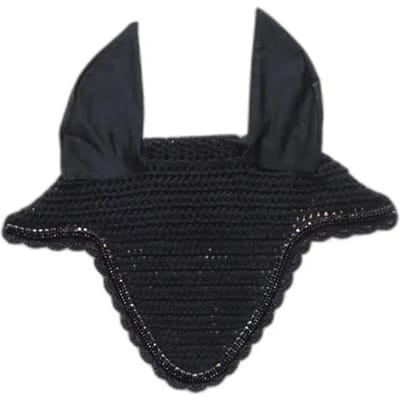 Kentucky Horsewear - Oornetje lang stone & pearl soundless zwart