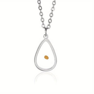 VANDAAG VERZONDEN - Ketting - Mosterdzaadje - Christelijk - Zilver Zilverkleurig - Staal - Kruis - Bijbel - Geloof - Bijbel Bijbelstudie - Kado Cadeau - Dopen Doop Belijdenis