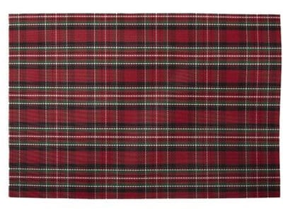Placemat 30x45cm kerst ruit