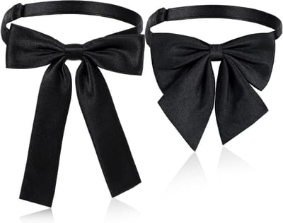 Zwarte strik voor dames, verstelbare strik voor blouse, kostuum en cosplay, perfect voor feestelijke gelegenheden en uniformen