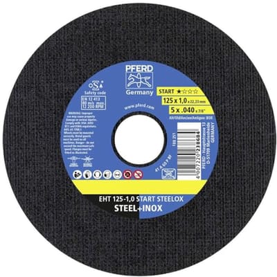 Doorslijpschijven 125 x 1,0 mm - 25 stuks voor staal en roestvrij staal
