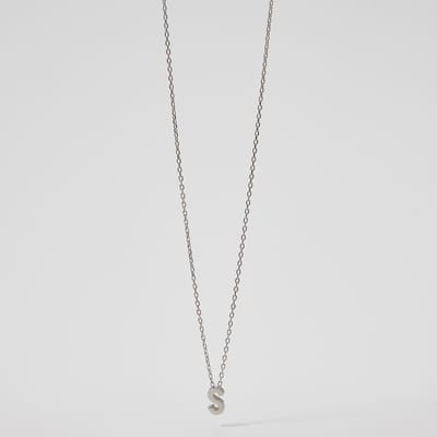 Luxenter Sterling Zilver 925 gerhodineerd collier - Alfabet