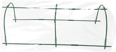 Tuincirkel - Planten tunnel - Planten beschermen - Duurzaam materiaal - 120 x 50 x 40 cm - Zwart