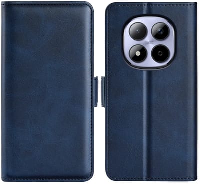 MobyDefend Hoesje - Geschikt voor Xiaomi Redmi Note 15 Pro 4G - Luxe Wallet Book Case (Sluiting Zijkant) - Blauw