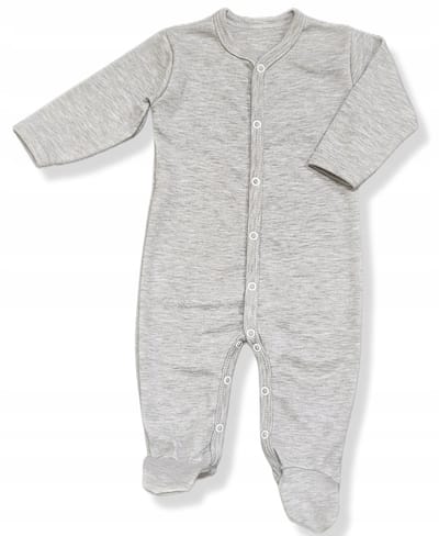 Dartomik - Babypyjama - Grijs Melange - 56 - Lange Mouwen
