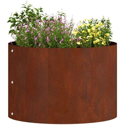 vidaXL - Plantenring - 5 - st - Roestig - 30 - x - 30 - x - 20 - cm - weervast - staal