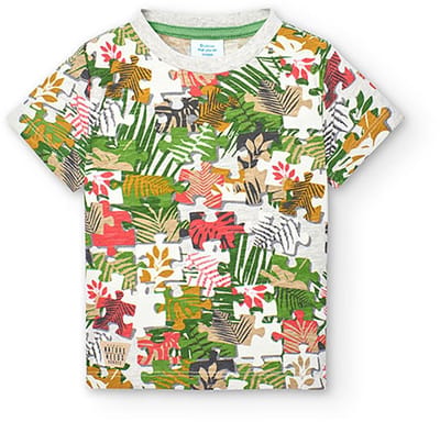Boboli 328036 T-shirt Met Korte Mouwen Veelkleurig 6 Months Jongens,Meisjes