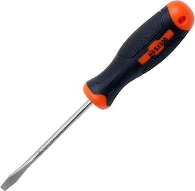 Sleufschroevendraaier - Platte schroevendraaier - Klusklus - Roestvrij staal - 15 cm blad