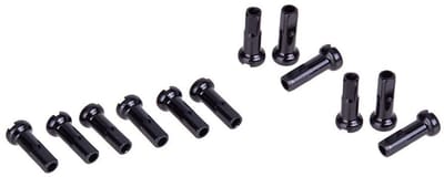 Fietsspeichen nippels van legering, 12 stuks, 14 g, Zwart