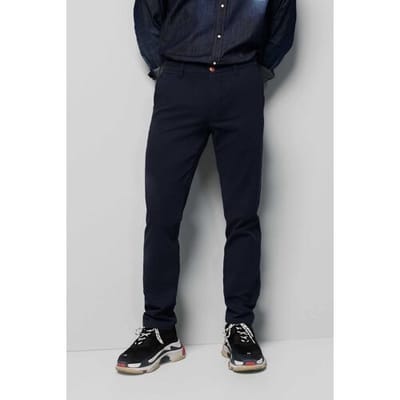 Meyer Broek M5 Chino Micro Structure Organic Cotton Blend Comfort Stretch Navy / male