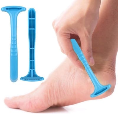 2 stuks dode huid verwijderaar - voor voeten eelt - verwijderen voetverzorging - verpleegvoet pedicure - voetschraper mes professioneel handvat dode huid eelt verwijderen - Pedicure Draagbare Gereedschap (blauw)