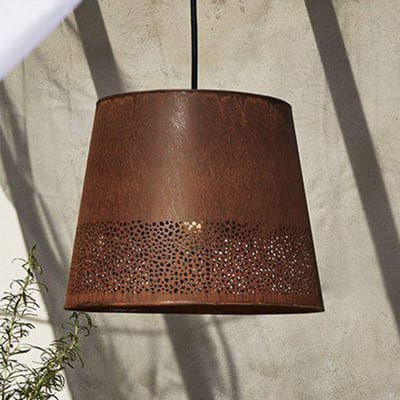 PR Home hanglamp Corta, roestkleurig, stekker, Ø 38 cm, E27