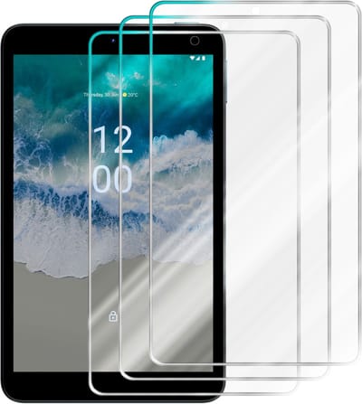 Cadorabo 3x Screenprotector geschikt voor Nokia T10 - Beschermende Pantser Film in - Getemperd (Tempered) Display beschermend glas in 9H hardheid met 3D Touch