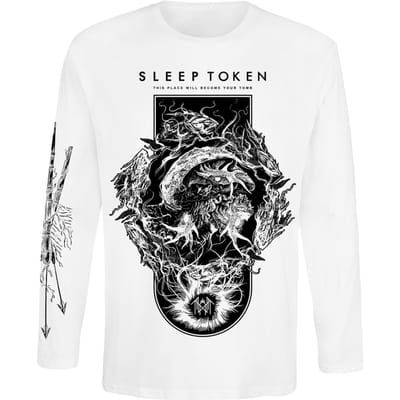 Sleep Token Shirt met lange mouwen - Nimbus - S tot XXL - voor Mannen - wit