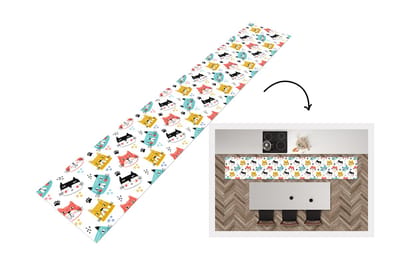Keukenloper - Loper keuken - Jongens - Patronen - Katten - 300x50 cm - Keukenloper vinyl
