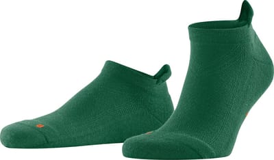 FALKE Cool Kick kort eenkleurig functioneel materiaal sneakersokken enkelsokken unisex groen - maat 44-45