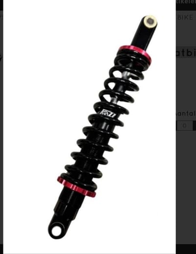 Schokbreker Fatbike S20 Achter – Instelbare Achtervering – Verstelbare Vering – Zwart