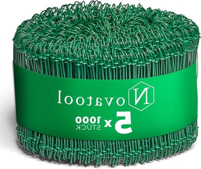 Binddraad met ogen - Ommanteld draad - Zakken sluiten - Roestvrij en duurzaam - 5000 stuks - Groen