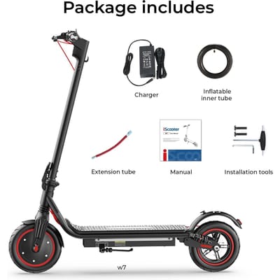 W7 Elektrische Scooter 650W Motor 36V10.5Ah Batterij 35km/h 8.5  Luchtbanden Dubbele Vering met App Max. Belasting 120KG escooters