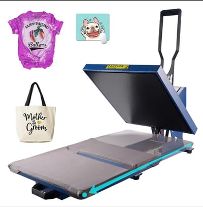 Warmtepers voor T-shirts en Textiel met Digitale Bediening en Afneembare Handgreep
